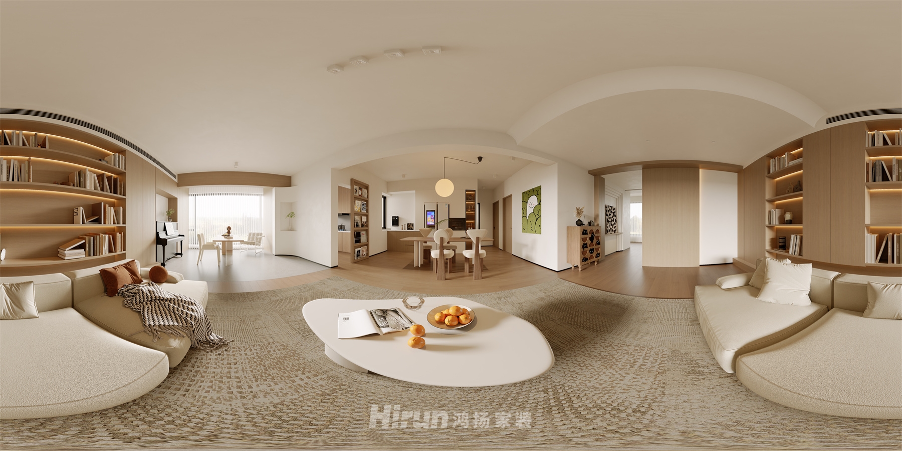 科大佳園136㎡北歐之光四居室 裝修案例效果圖-2