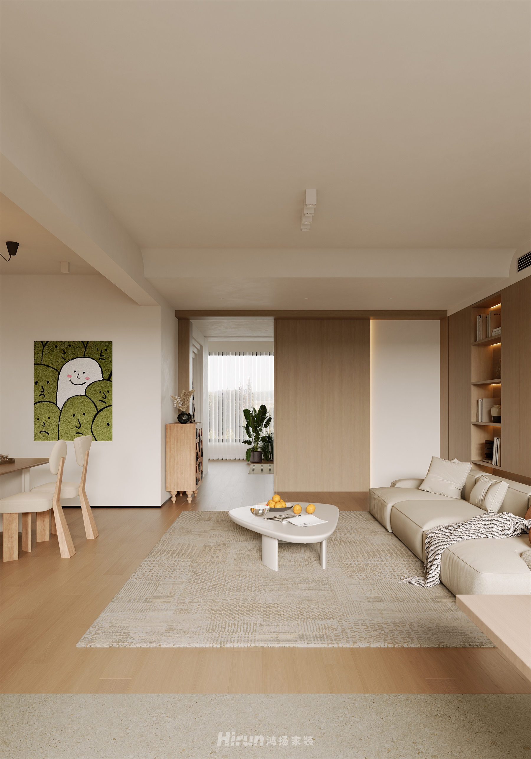 科大佳園136㎡北歐之光四居室 裝修案例效果圖-11