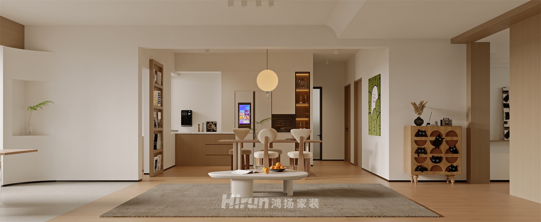 科大佳園136㎡北歐之光四居室 裝修案例效果圖-3