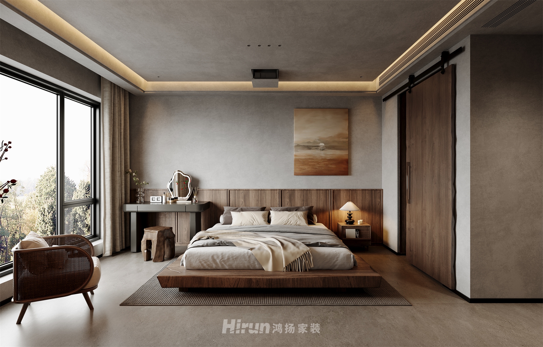 保利·香檳國際180㎡復古風潮大平層 裝修案例效果圖-3