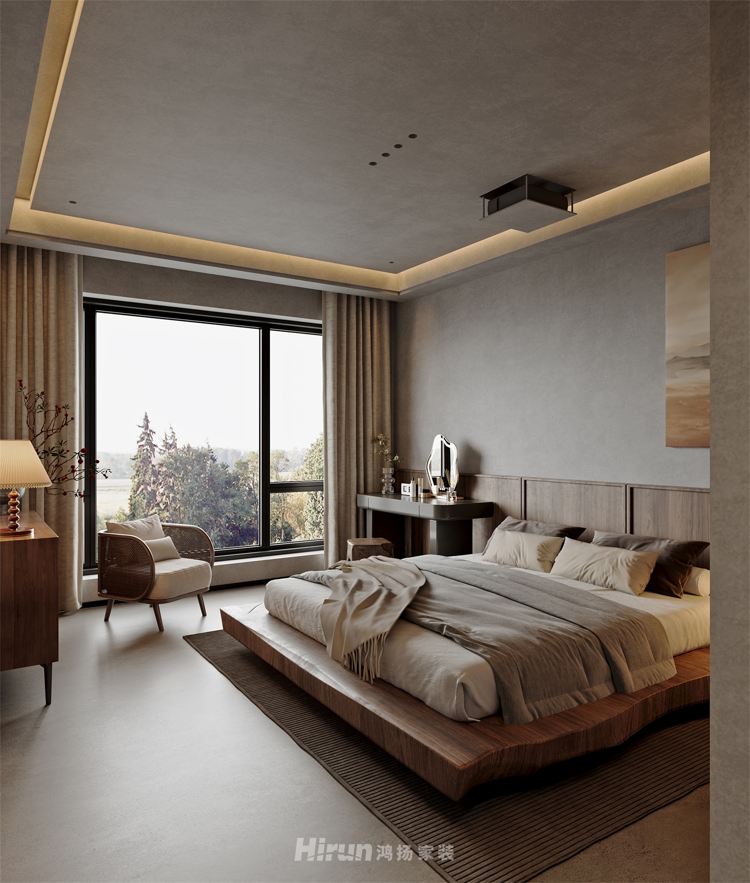 保利·香檳國際180㎡復古風潮大平層 裝修案例效果圖-7