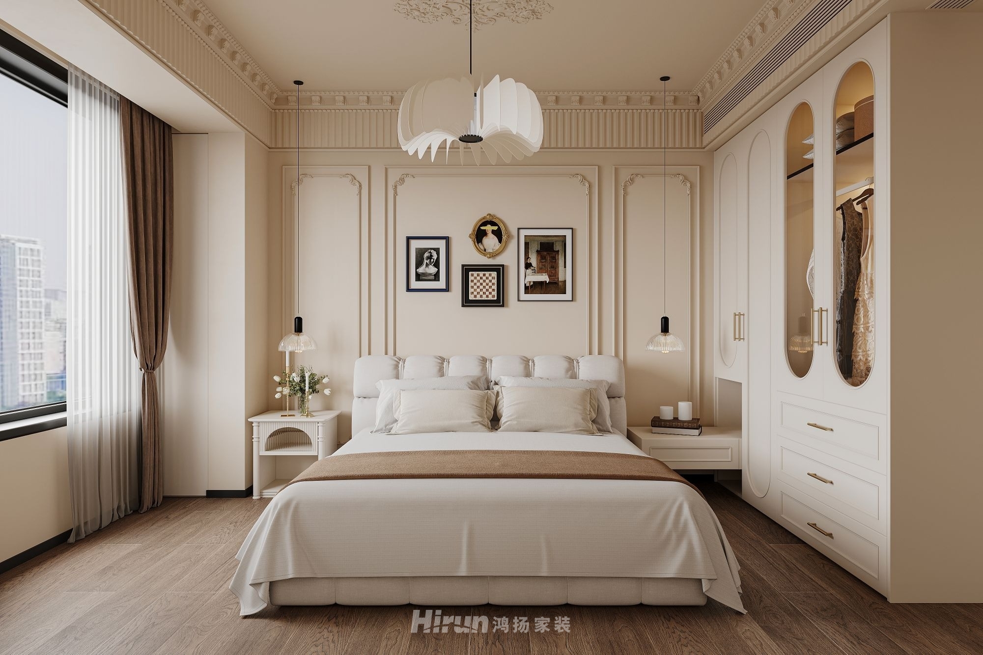 陽光城檀悅140㎡復古風潮四居室 裝修案例效果圖-4