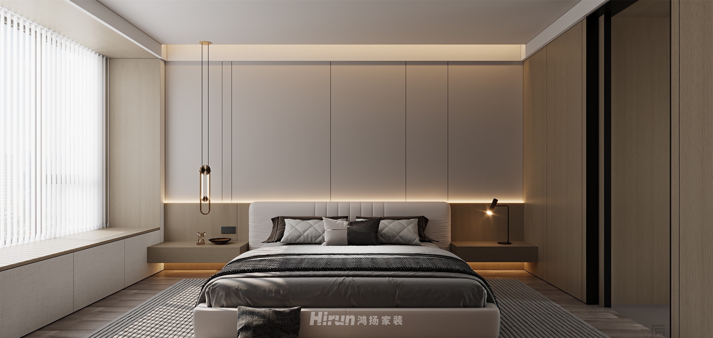 華盛新外灘136㎡新裝飾主義四居室 裝修案例效果圖-2