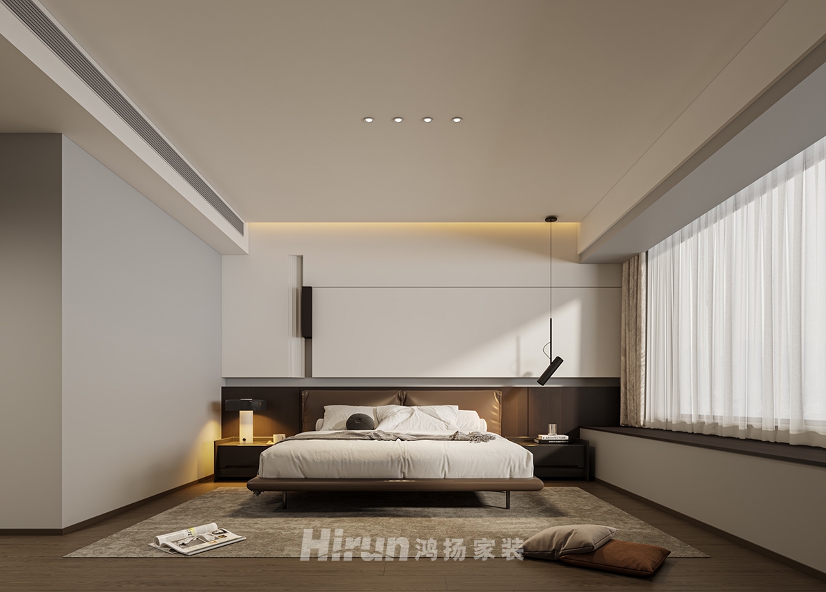 建發(fā)和著210㎡新裝飾主義四居室 裝修案例效果圖-3