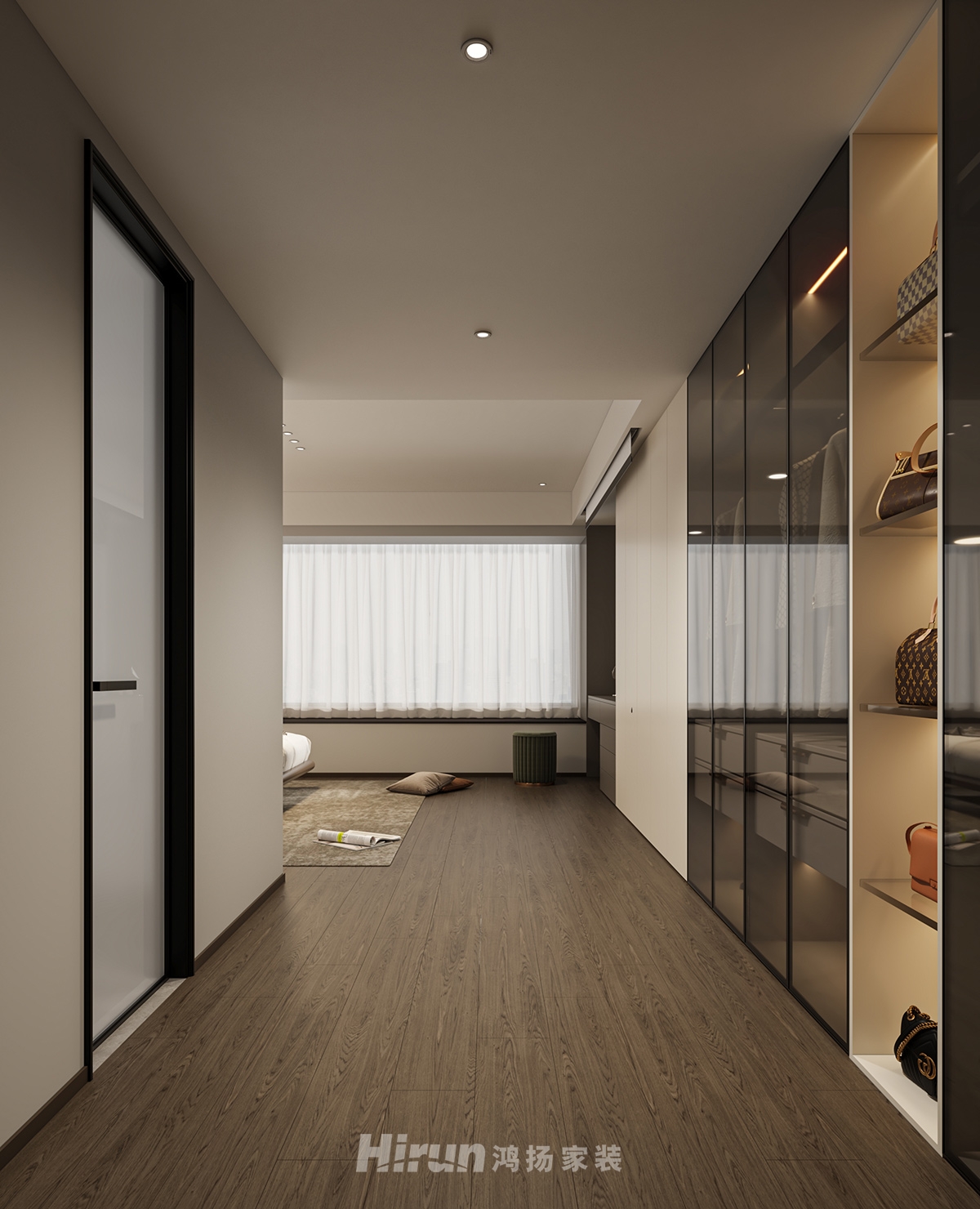 建發(fā)和著210㎡新裝飾主義四居室 裝修案例效果圖-7