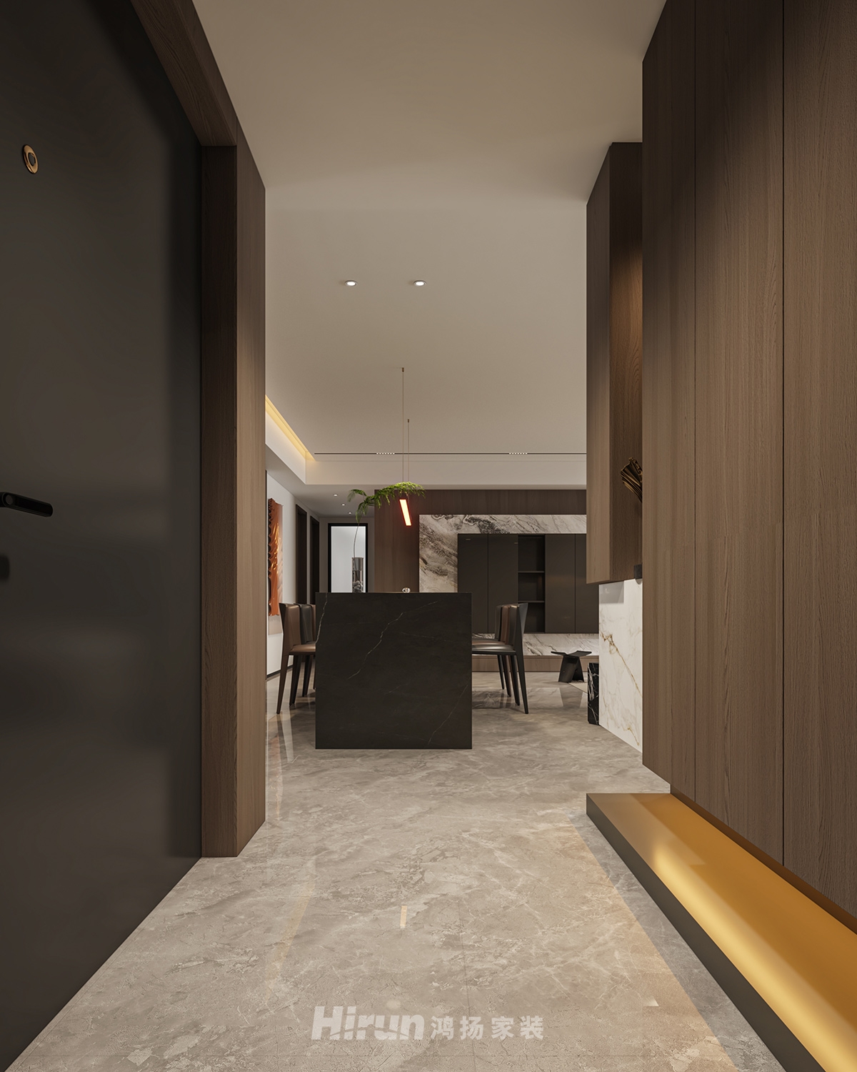 建發(fā)和著210㎡新裝飾主義四居室 裝修案例效果圖-8