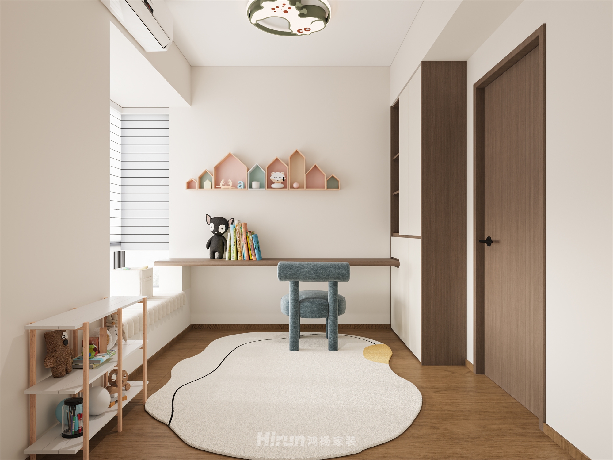 建鴻達鴻都143㎡雅致現代五居室 裝修案例效果圖-5