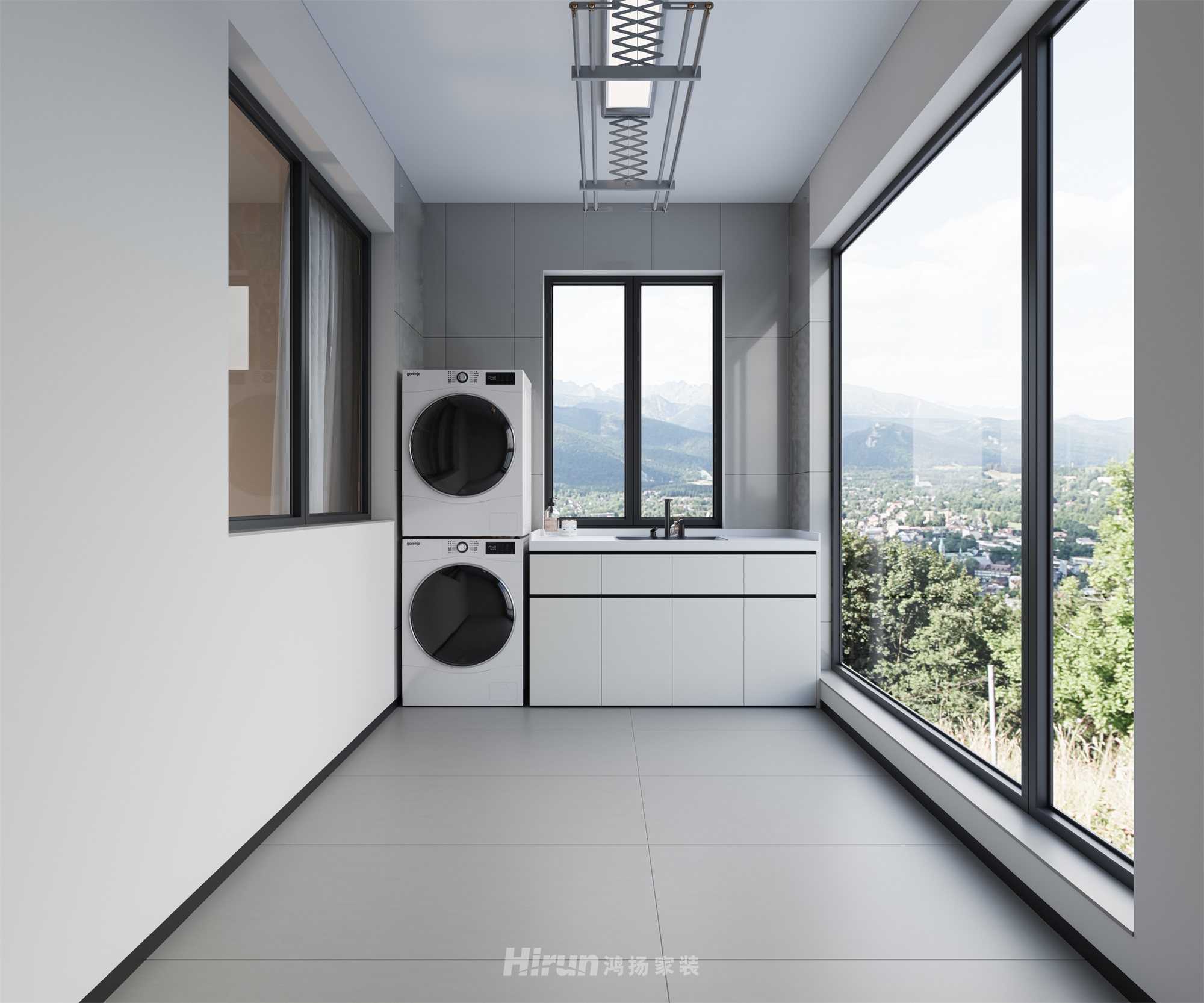 建鴻達鴻都143㎡雅致現代五居室 裝修案例效果圖-6