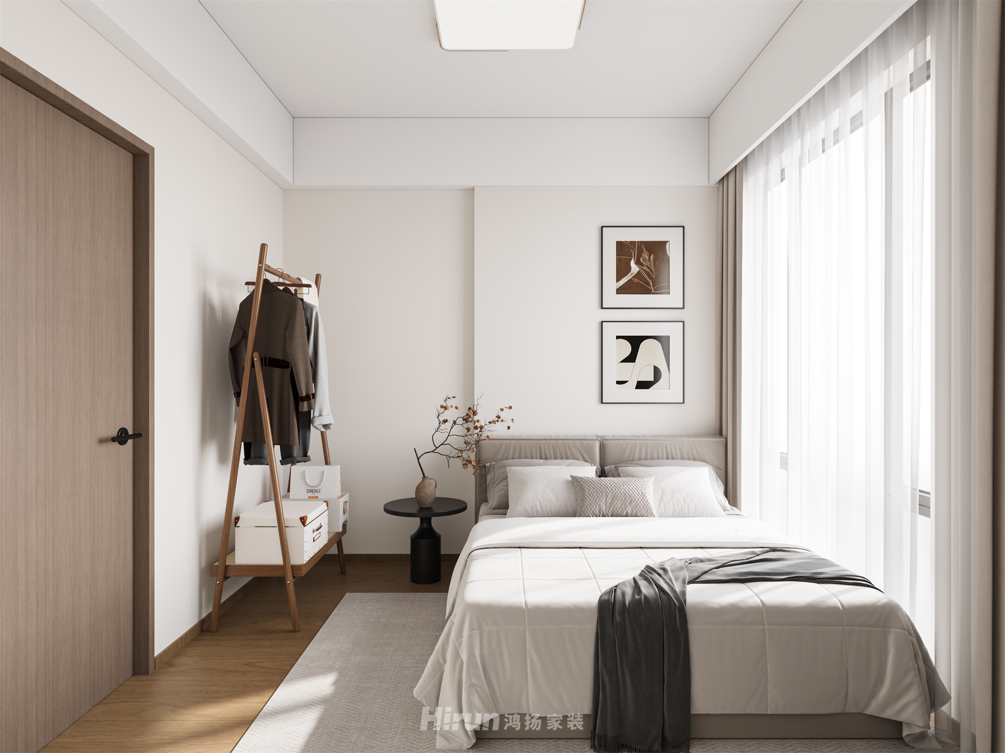 建鴻達鴻都143㎡雅致現代五居室 裝修案例效果圖-8