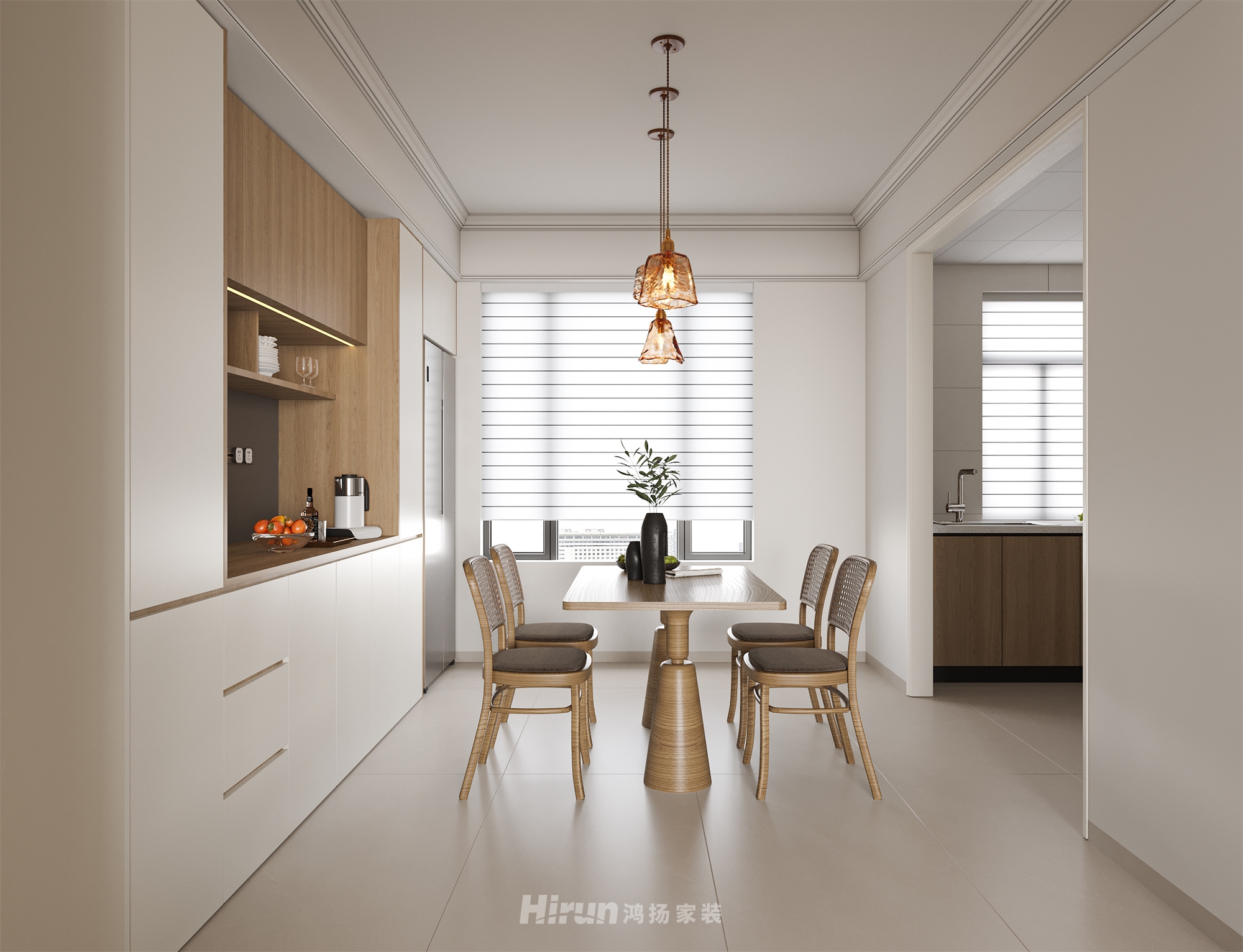 金時花園138㎡復古風潮四居室 裝修案例效果圖-2