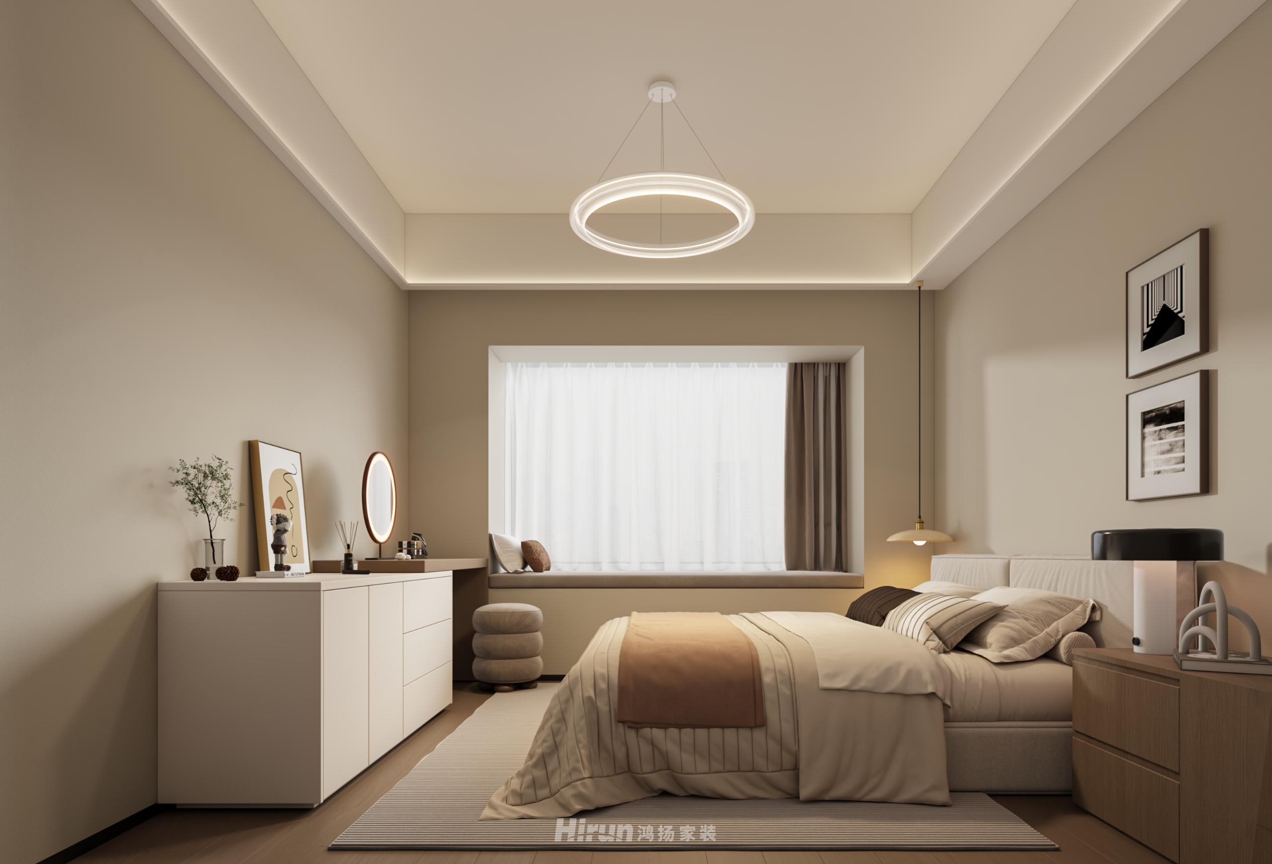 龍湖春江天曜170㎡雅致現代五居室 裝修案例效果圖-2