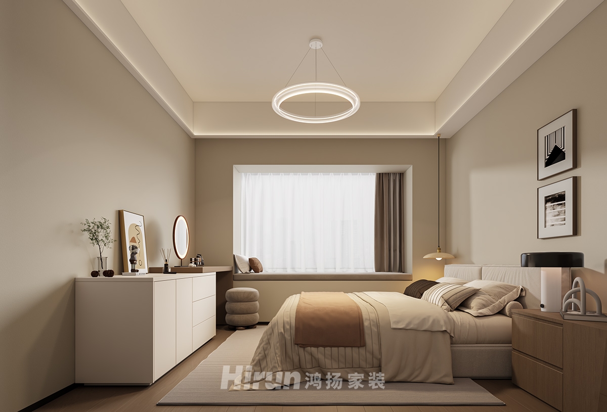 潤和瀚文府128㎡雅致現代三居室 裝修案例效果圖-5