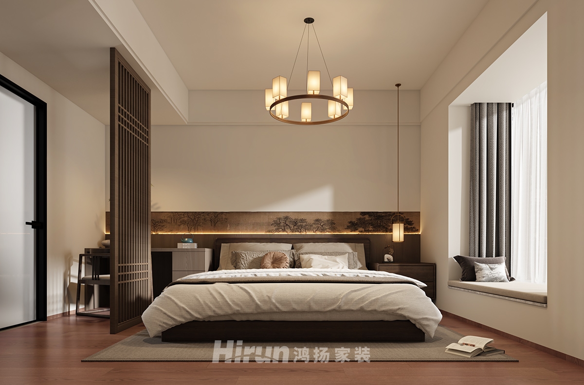 通泰梅嶺苑160㎡意境東方四居室 裝修案例效果圖-5