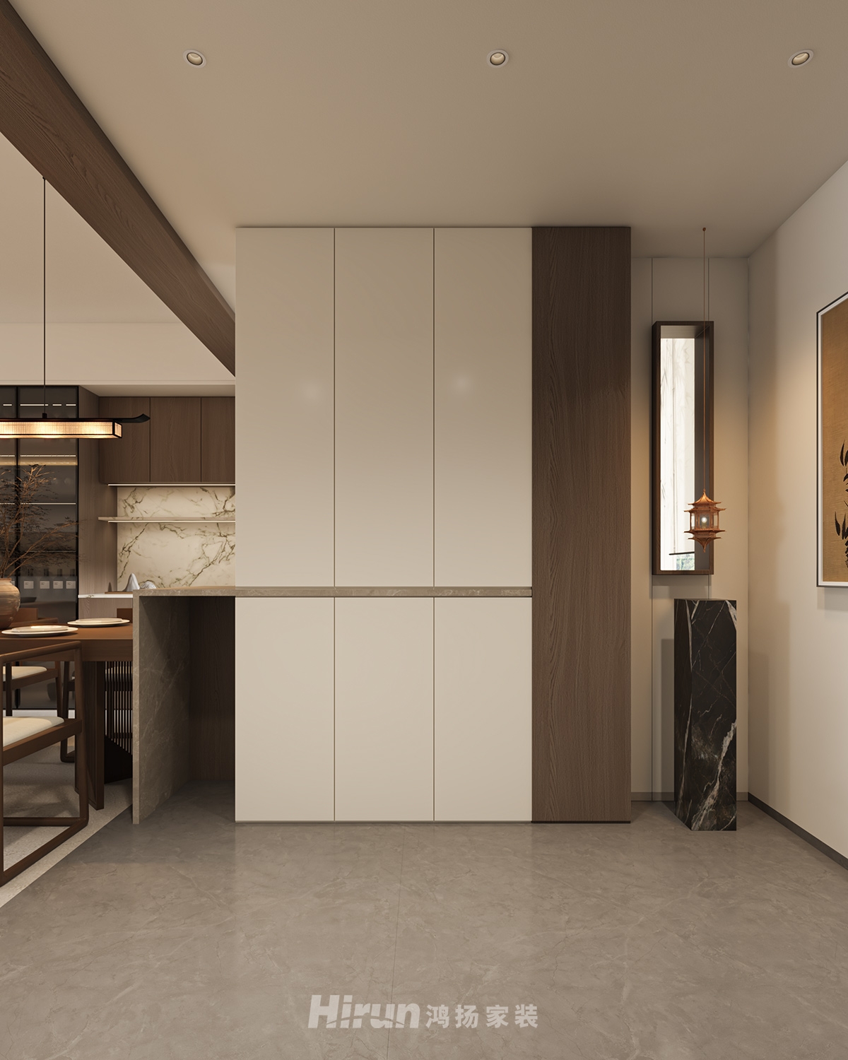 通泰梅嶺苑160㎡意境東方四居室 裝修案例效果圖-4