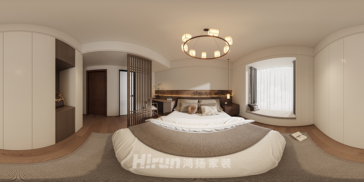 通泰梅嶺苑160㎡意境東方四居室 裝修案例效果圖-3