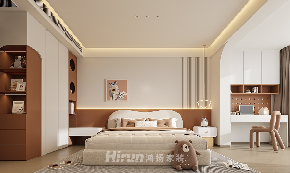 長沙潤府189㎡意境東方四居室 裝修案例效果圖-3