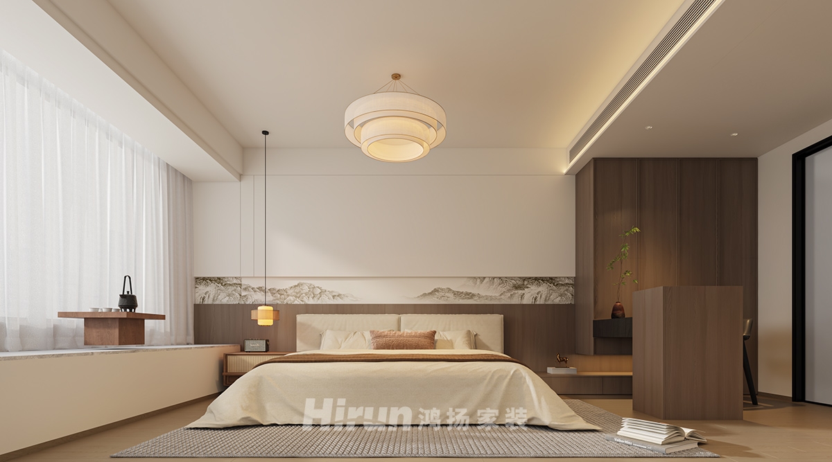 長沙潤府189㎡意境東方四居室 裝修案例效果圖-5