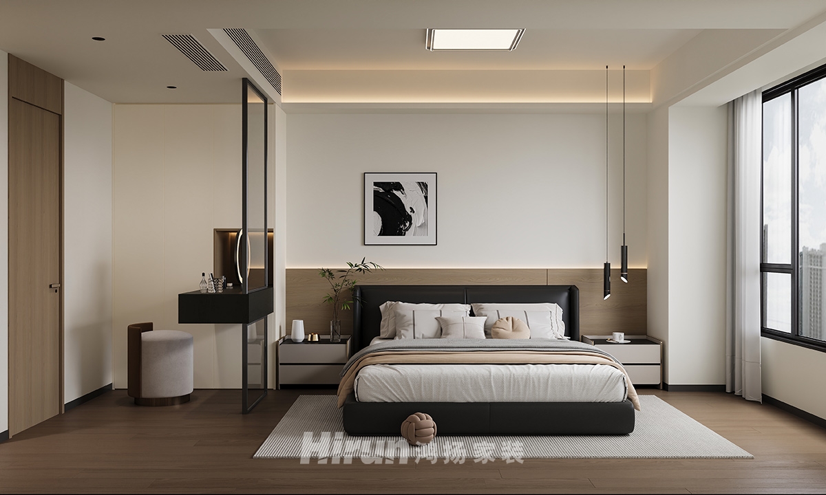 中海寰宇天下131㎡北歐之光四居室 裝修案例效果圖-3