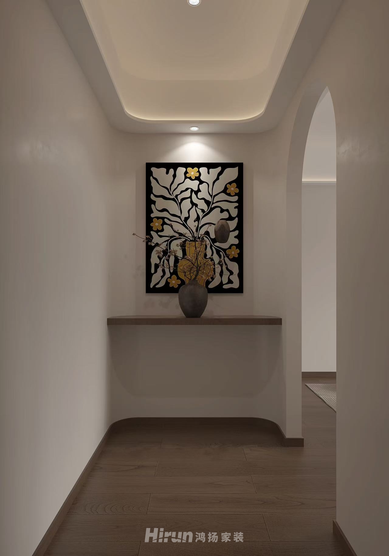 柳湖壹號院167㎡復古風潮四居室 裝修案例效果圖-4