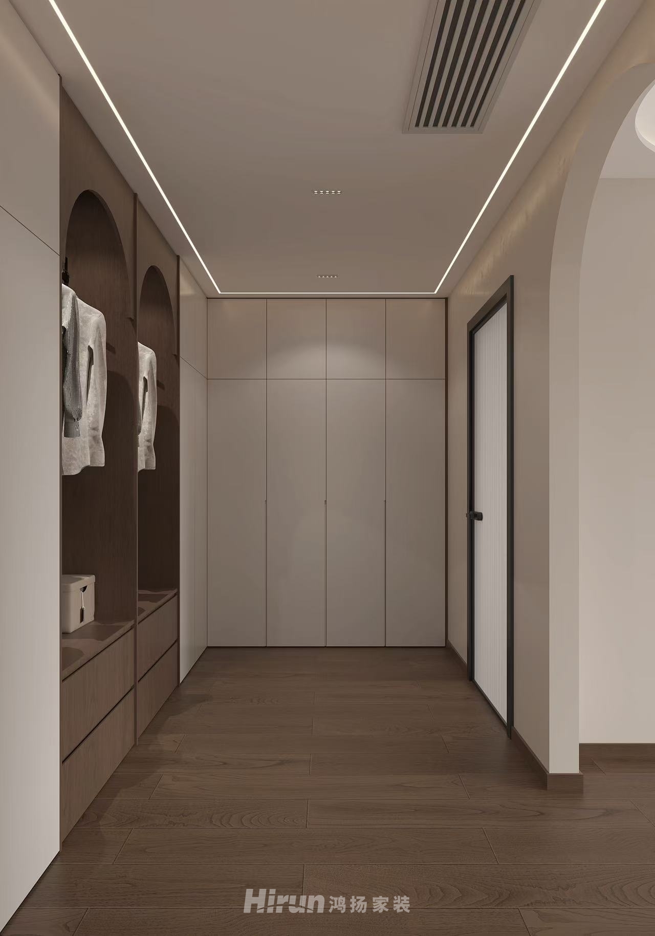 柳湖壹號院167㎡復古風潮四居室 裝修案例效果圖-5