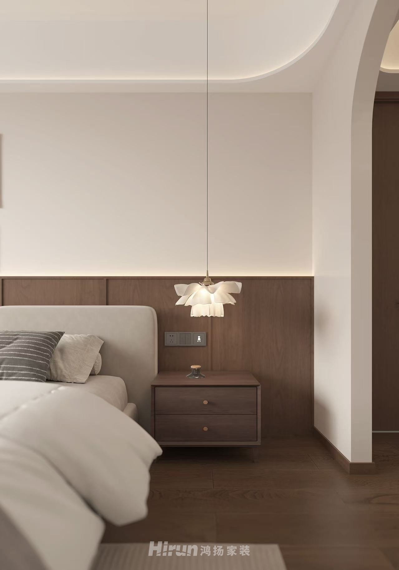 柳湖壹號院167㎡復古風潮四居室 裝修案例效果圖-1