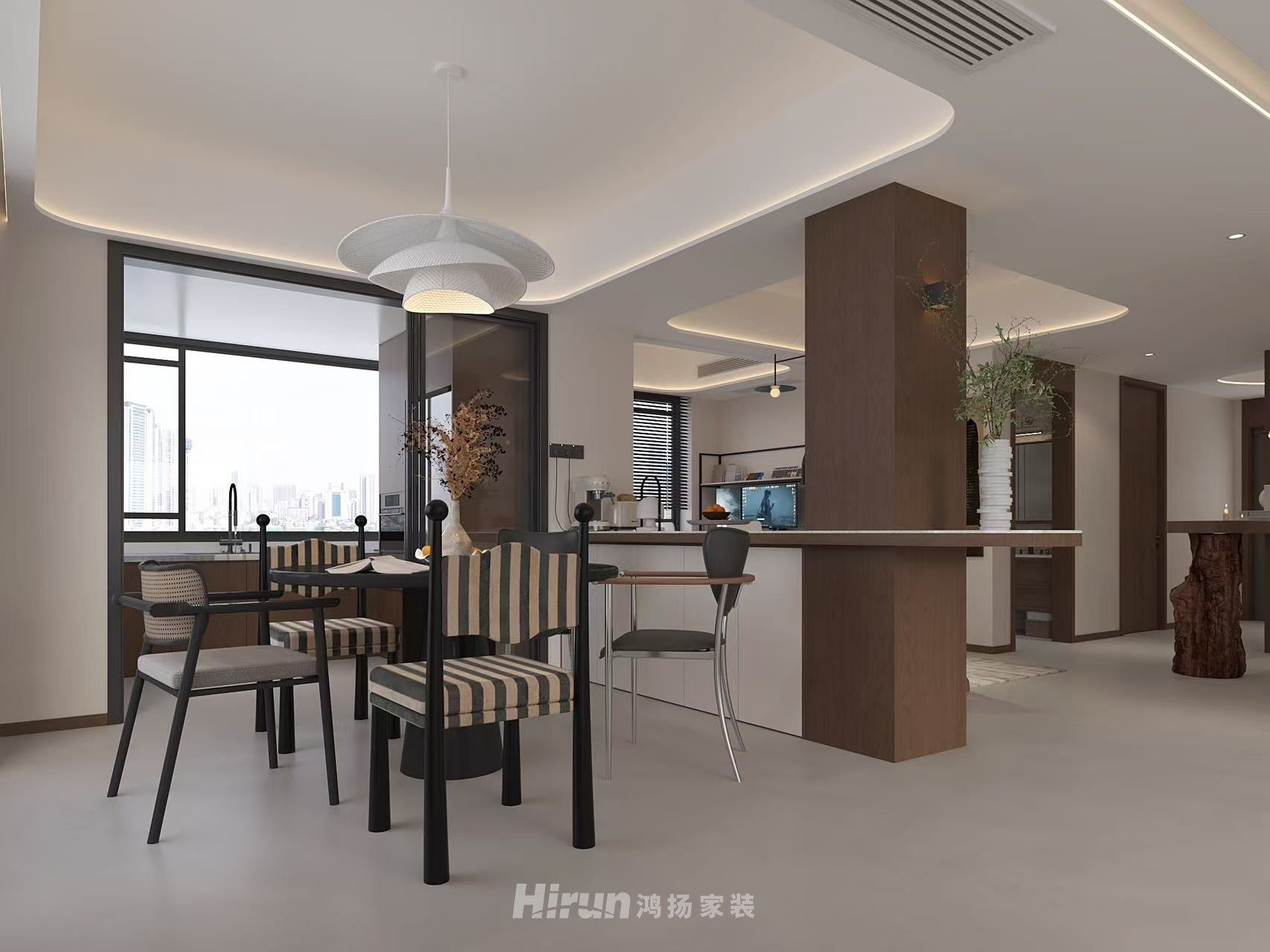 柳湖壹號院167㎡復古風潮四居室 裝修案例效果圖-9