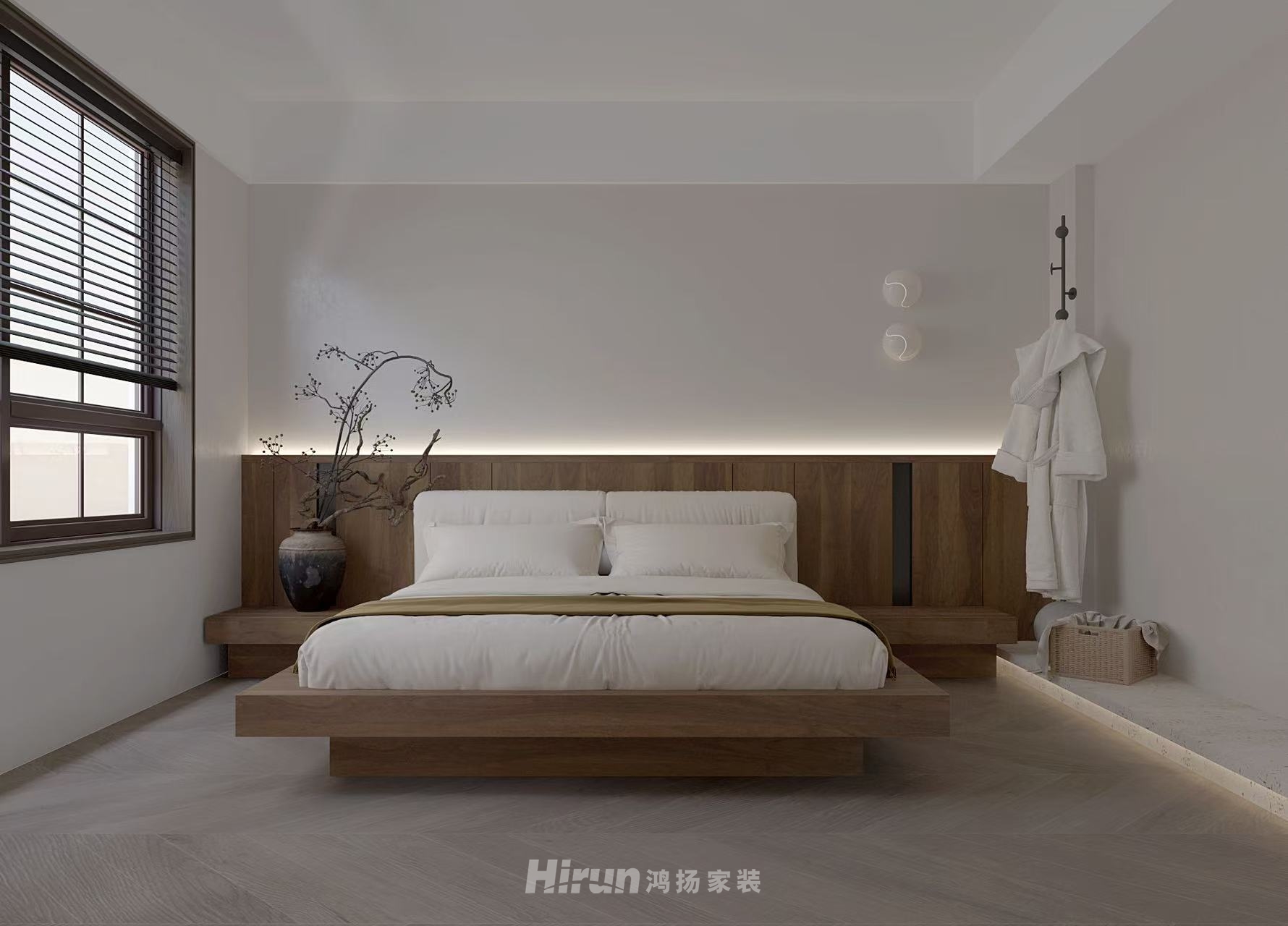 蓉國(guó)新坊120㎡極簡(jiǎn)詫寂三居室 裝修案例效果圖-5