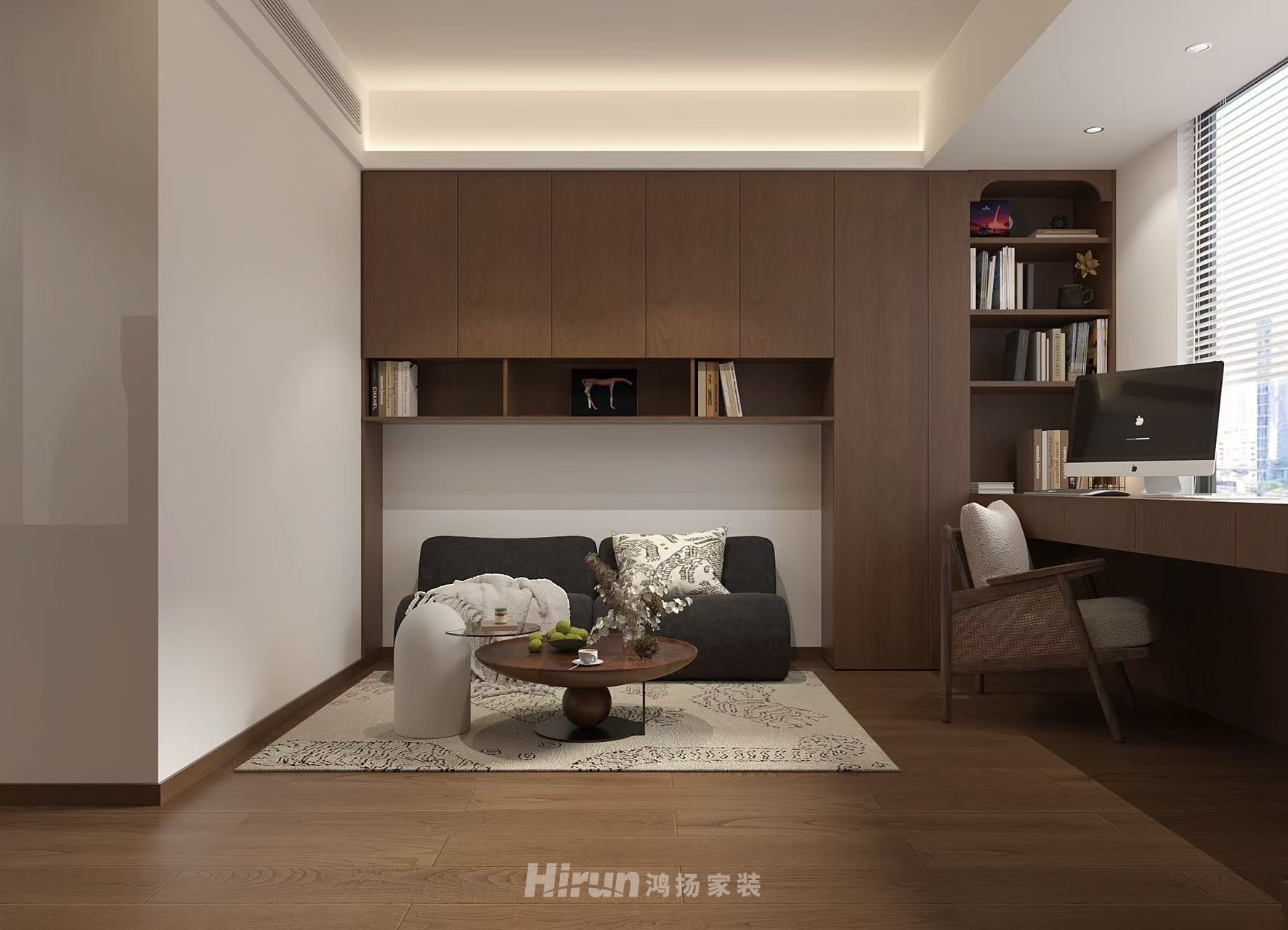 蓉國新賦170㎡意境東方四居室 裝修案例效果圖-3