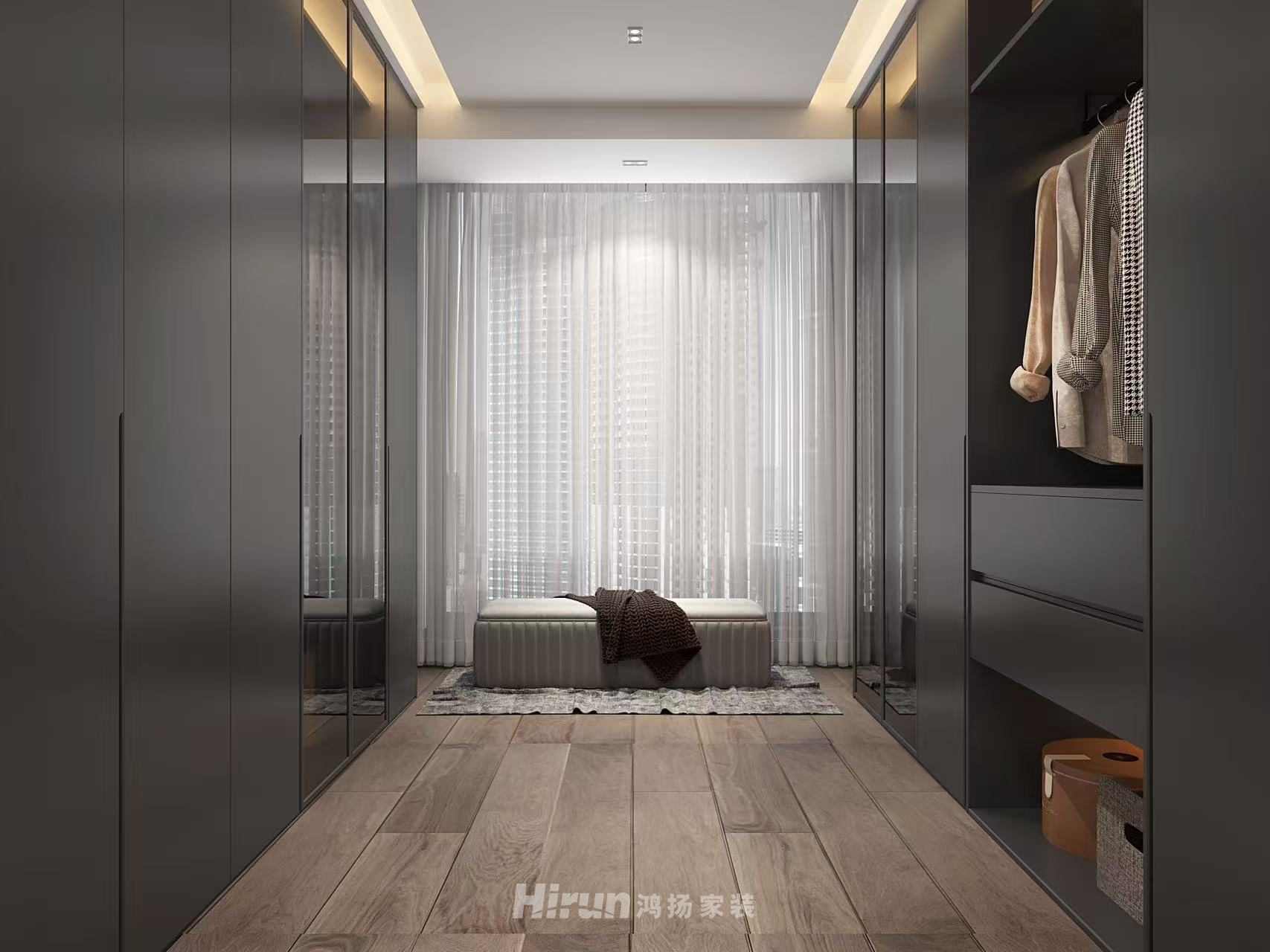 善建人家130㎡意境東方四居室 裝修案例效果圖-1