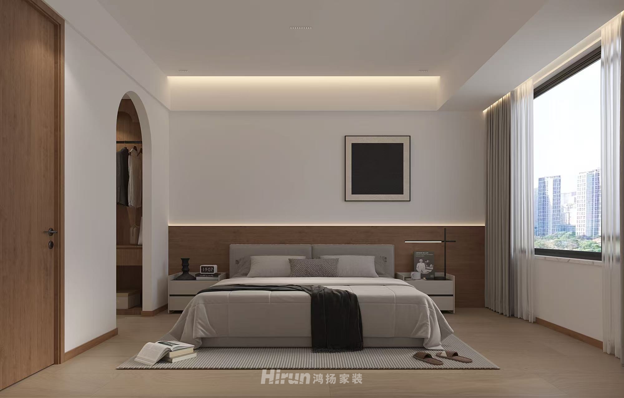 桃誠外灘120㎡復古風潮四居室 裝修案例效果圖-4