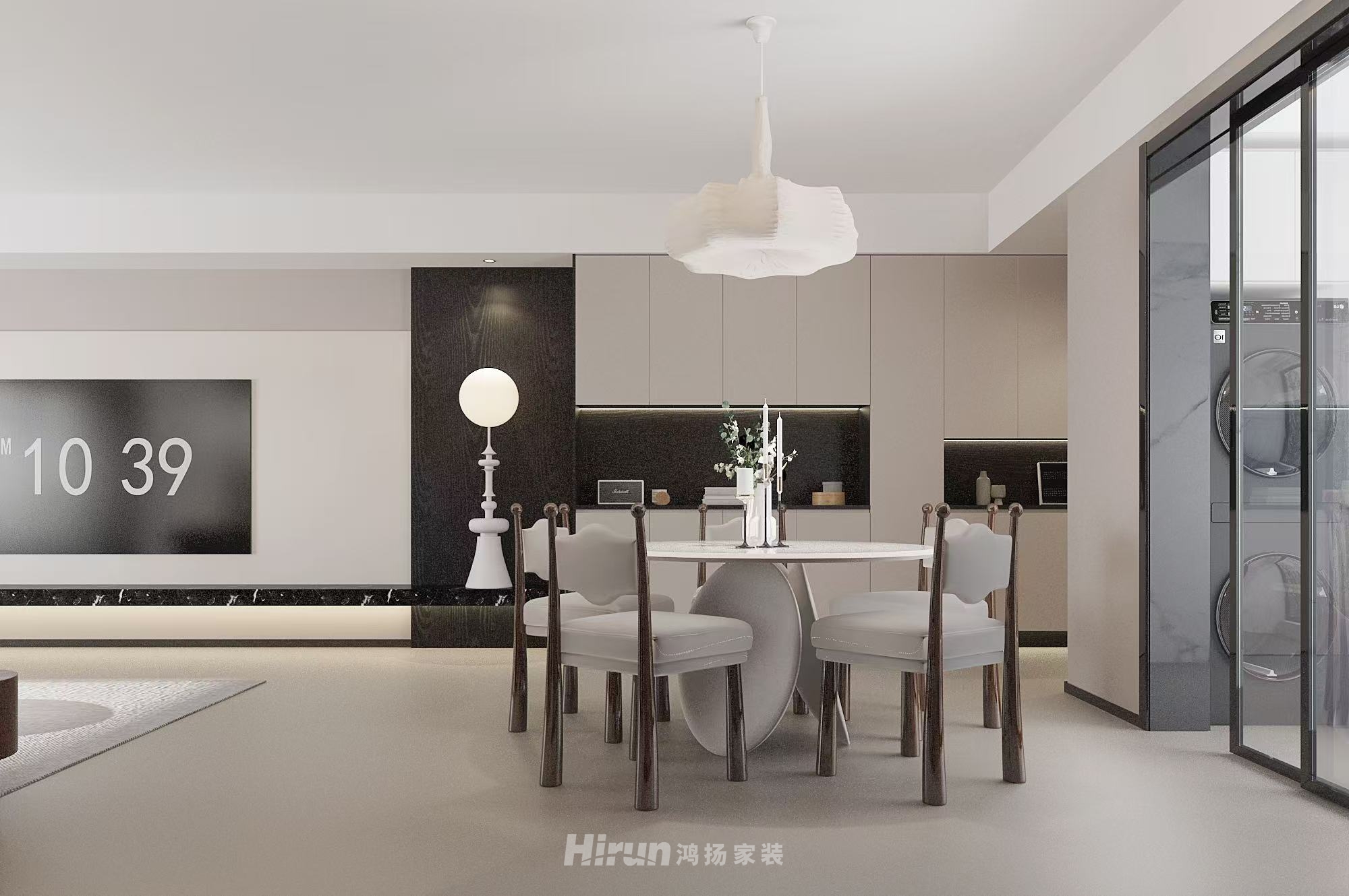 旭輝國際130㎡雅致現代四居室 裝修案例效果圖-5