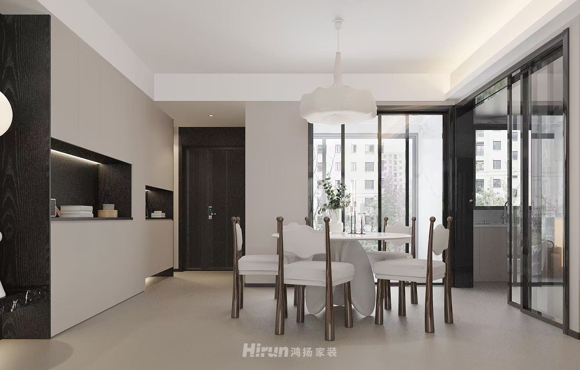 旭輝國際130㎡雅致現代四居室 裝修案例效果圖-4