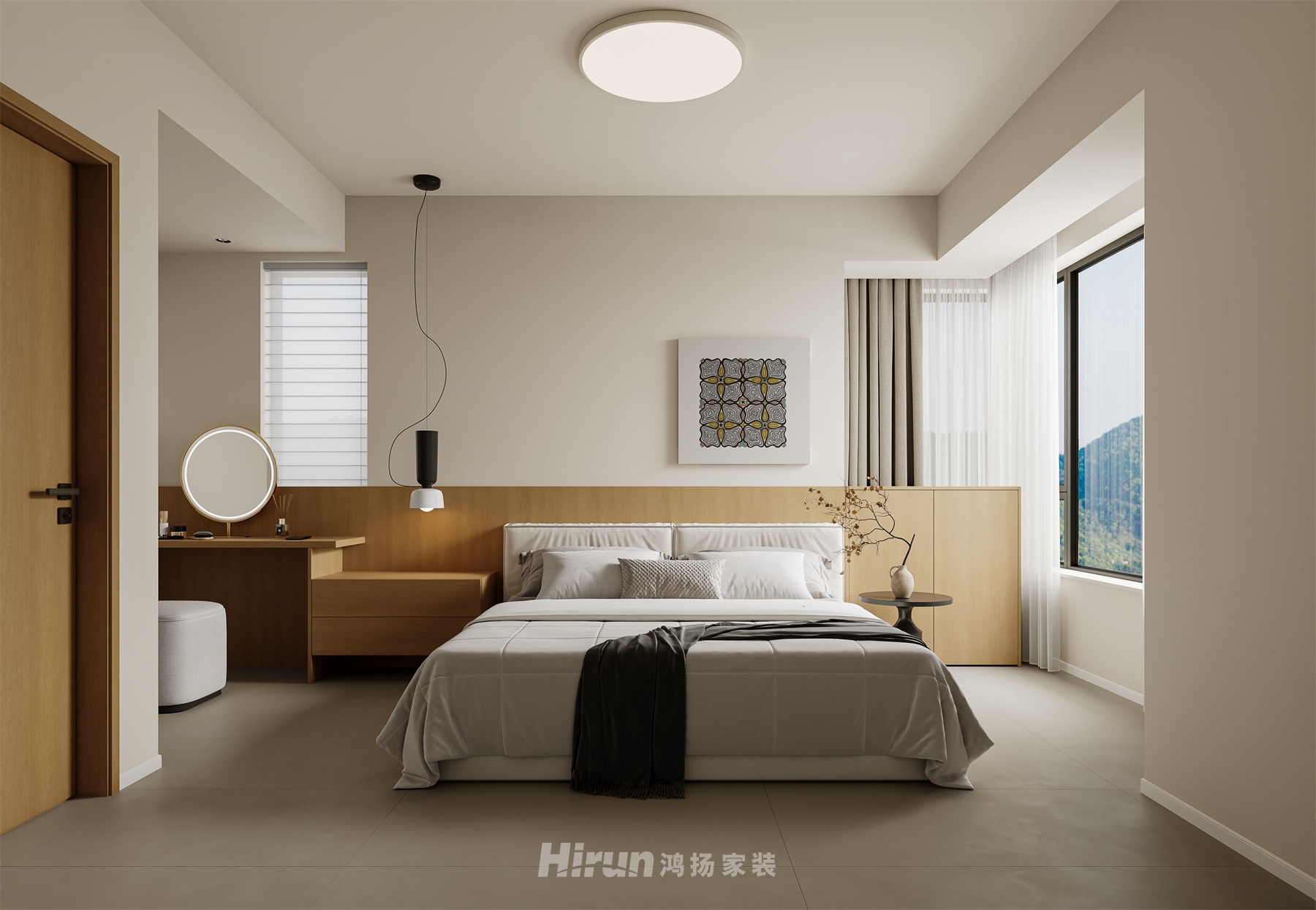 三一翡翠灣120㎡北歐之光三居室 裝修案例效果圖-2