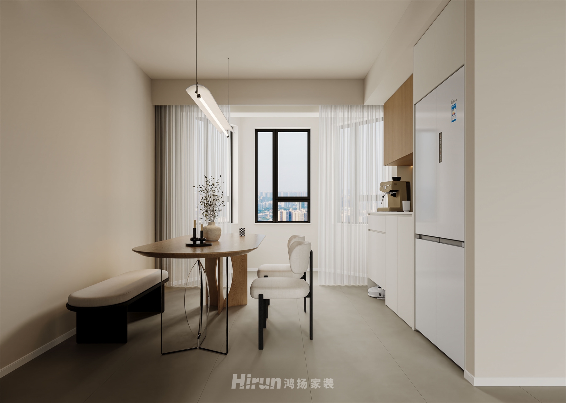 三一翡翠灣120㎡北歐之光三居室 裝修案例效果圖-5