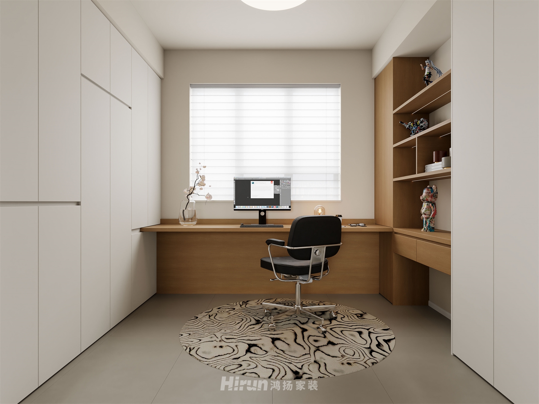 三一翡翠灣120㎡北歐之光三居室 裝修案例效果圖-7