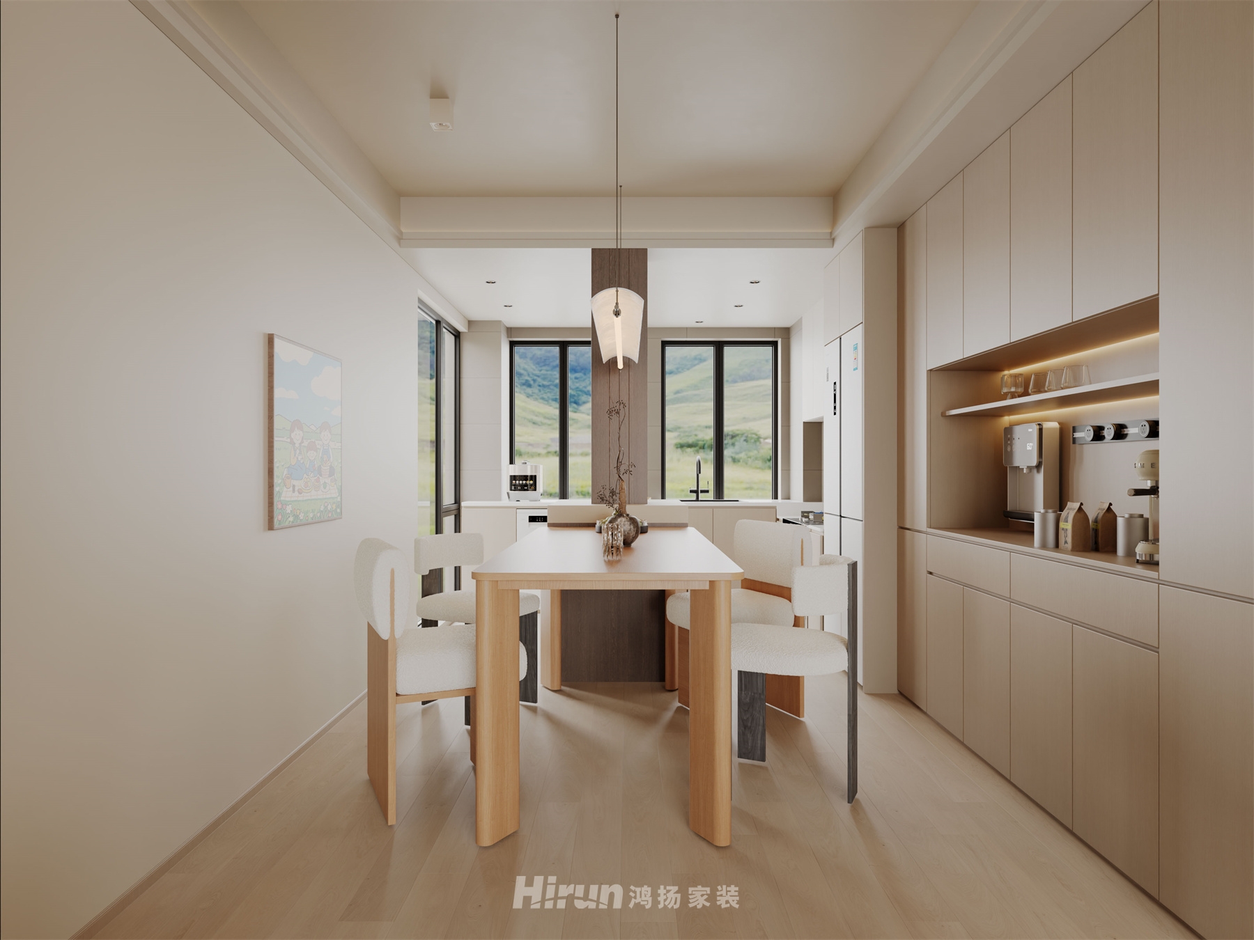 利民學府113㎡北歐之光三居室 裝修案例效果圖-4