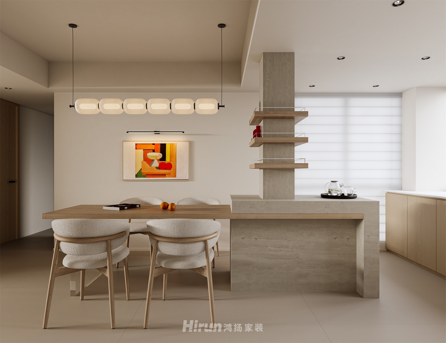 利民學府113㎡北歐之光三居室 裝修案例效果圖-4