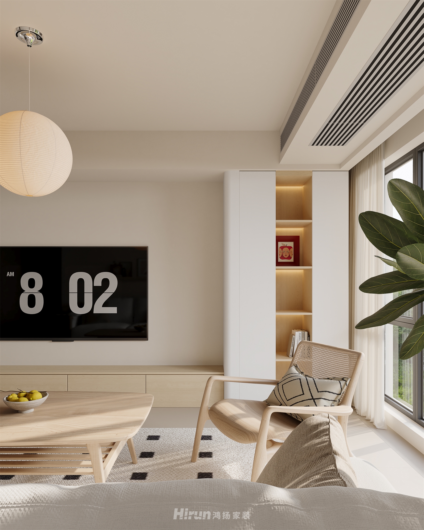 利民學府113㎡北歐之光三居室 裝修案例效果圖-7