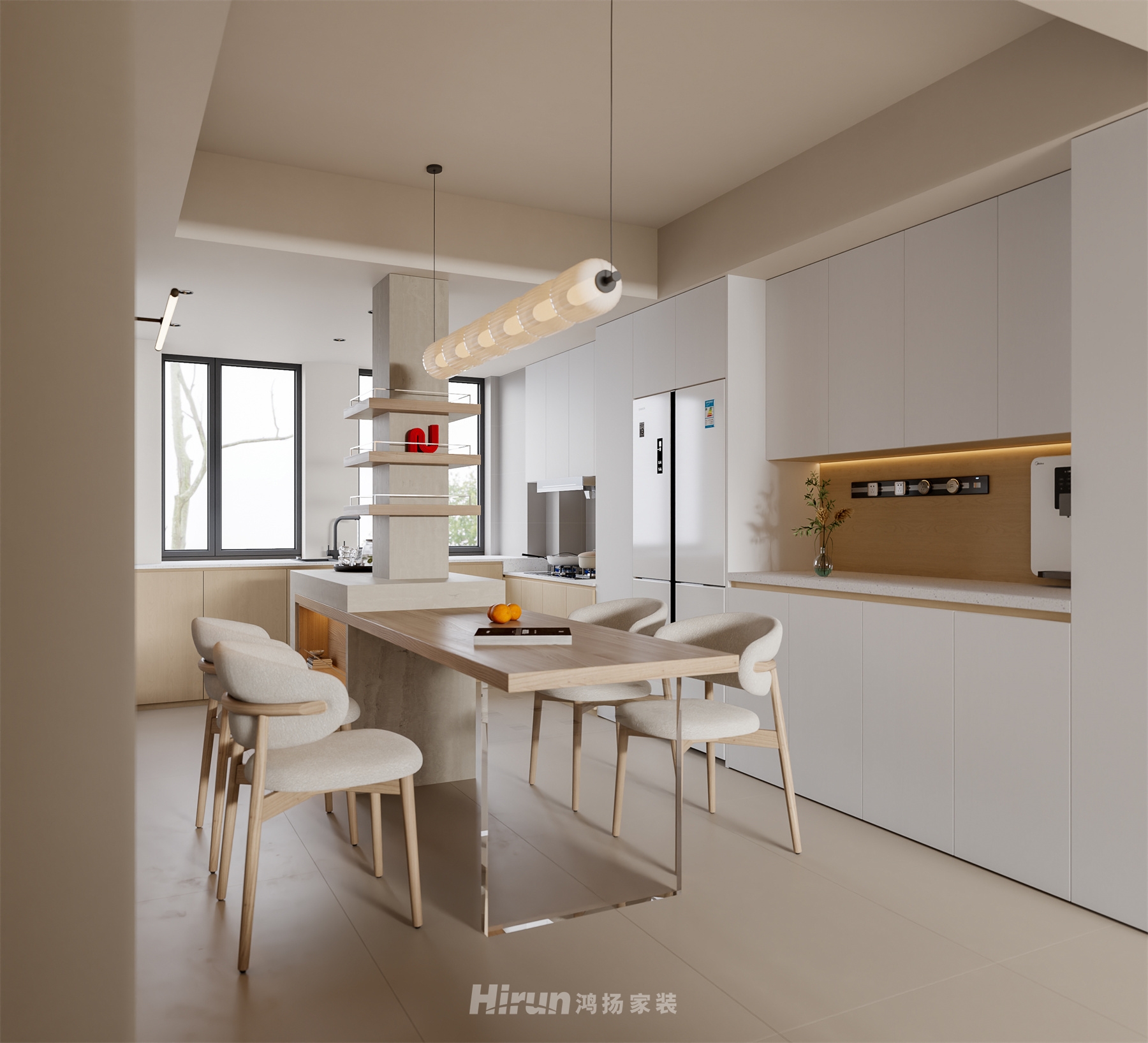 利民學府113㎡北歐之光三居室 裝修案例效果圖-6