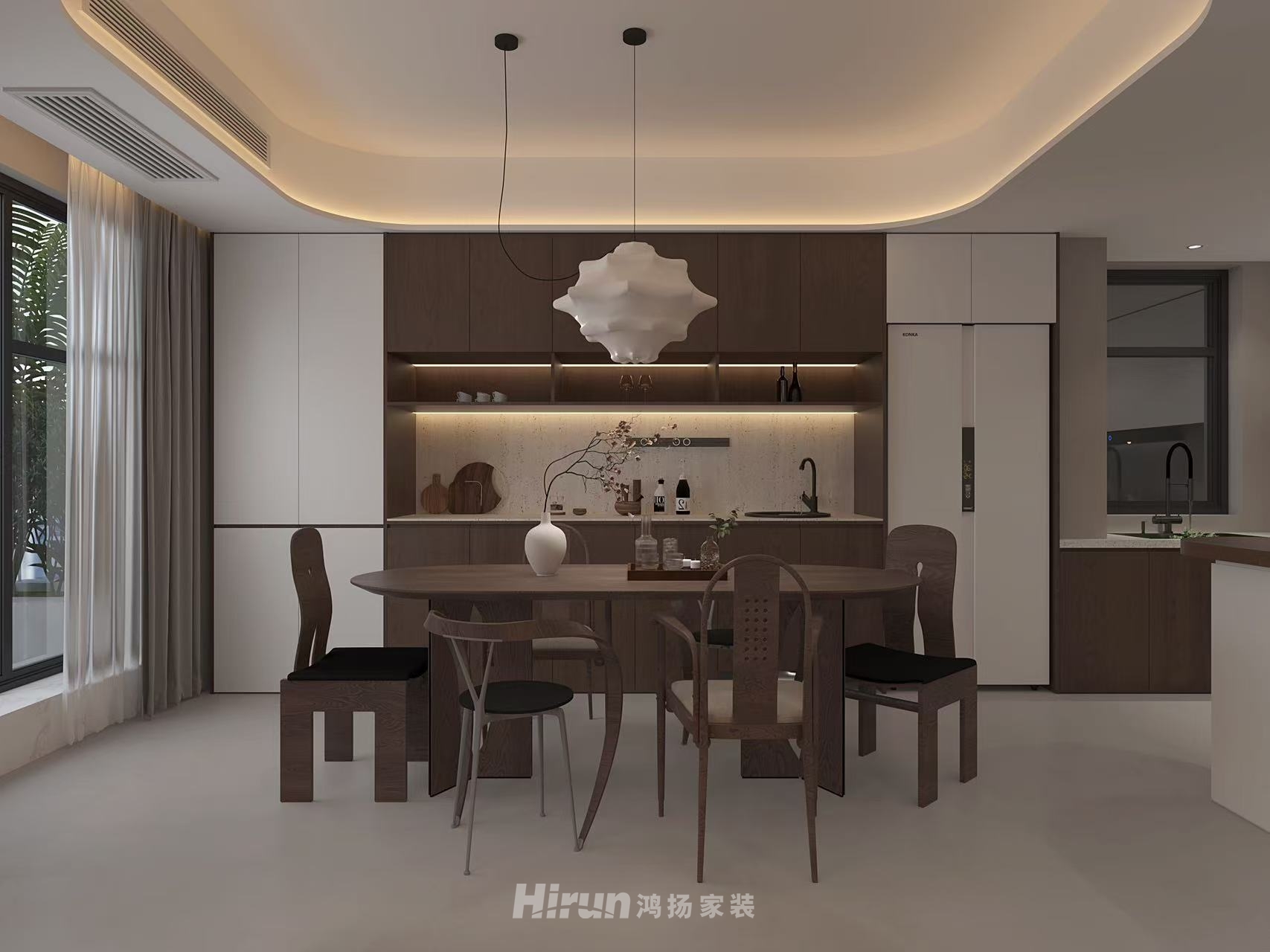 匯景華府200㎡復(fù)古風(fēng)潮復(fù)式 裝修案例效果圖-8