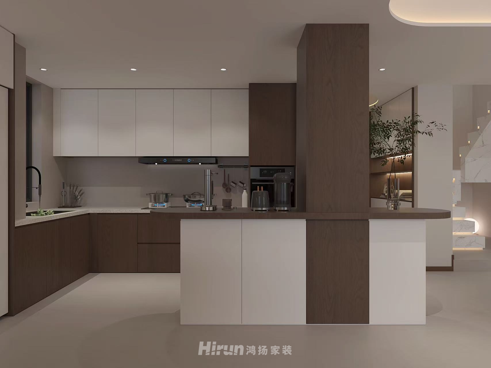 匯景華府200㎡復(fù)古風(fēng)潮復(fù)式 裝修案例效果圖-7