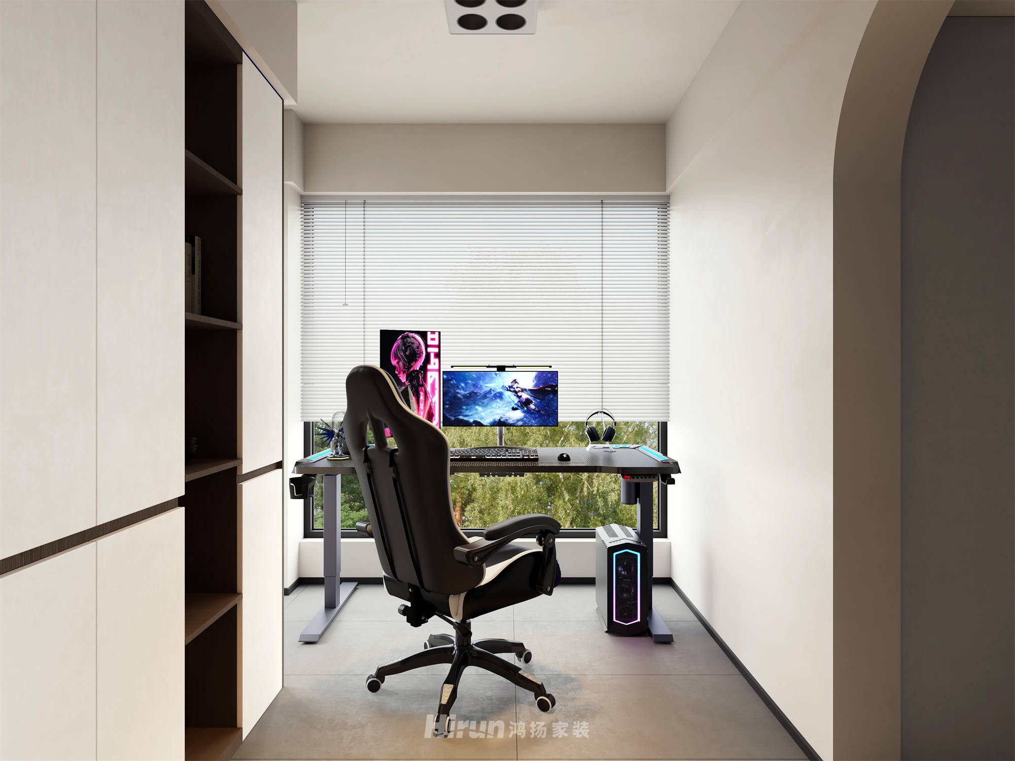 旭輝公元大觀125㎡雅致現代四居室 裝修案例效果圖-5