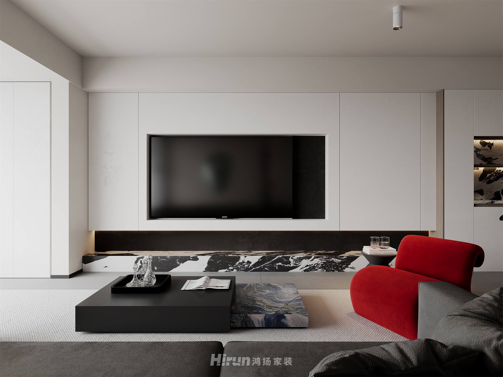 旭輝公元大觀125㎡雅致現代四居室 裝修案例效果圖-7