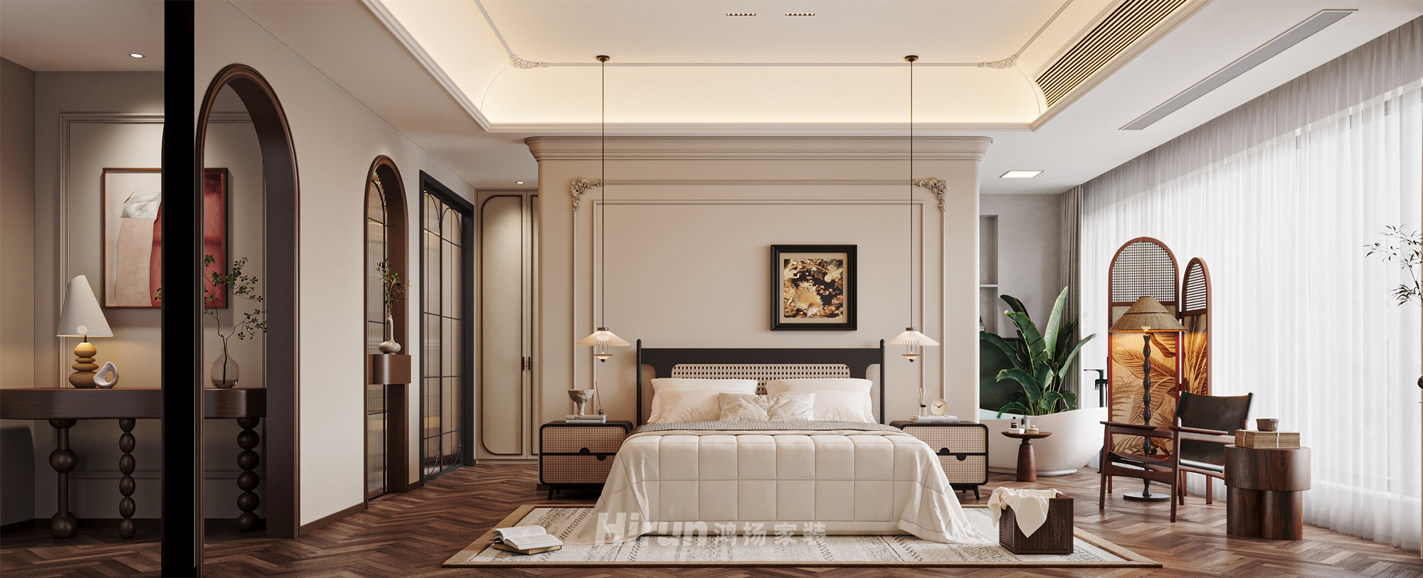 匯景甲三號院500㎡雅致現代復式 裝修案例效果圖-3