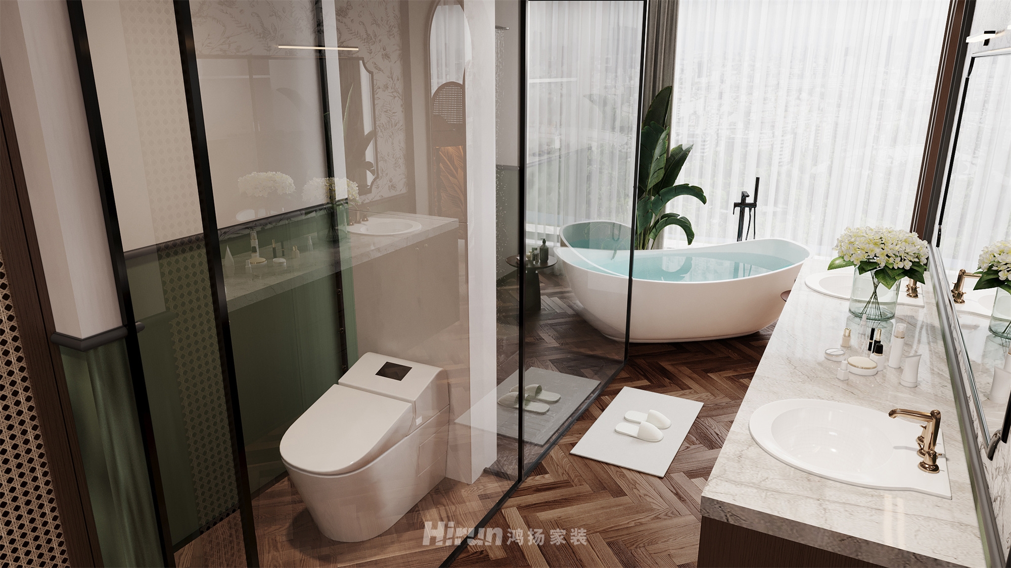 匯景甲三號院500㎡雅致現代復式 裝修案例效果圖-4