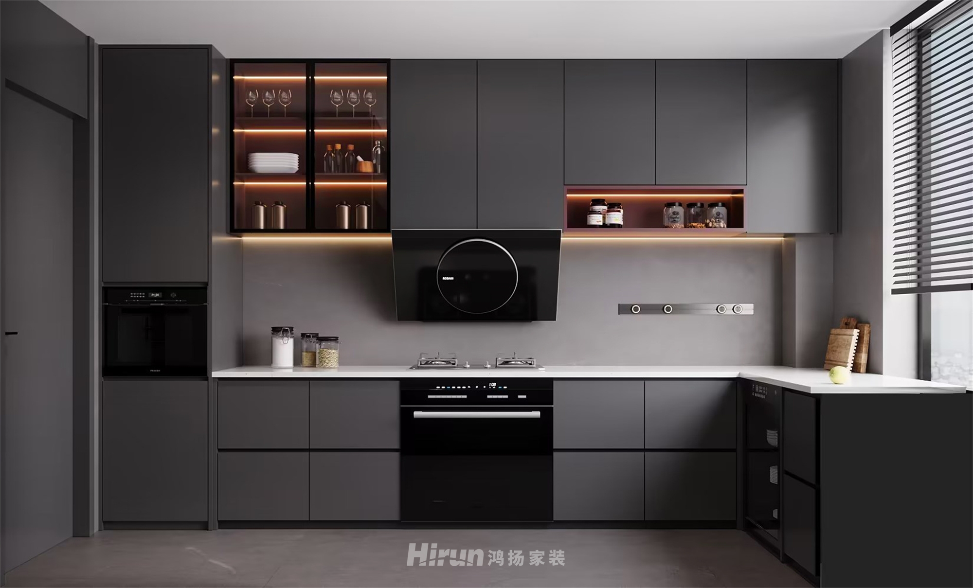 匯景甲三號院500㎡雅致現代復式 裝修案例效果圖-1