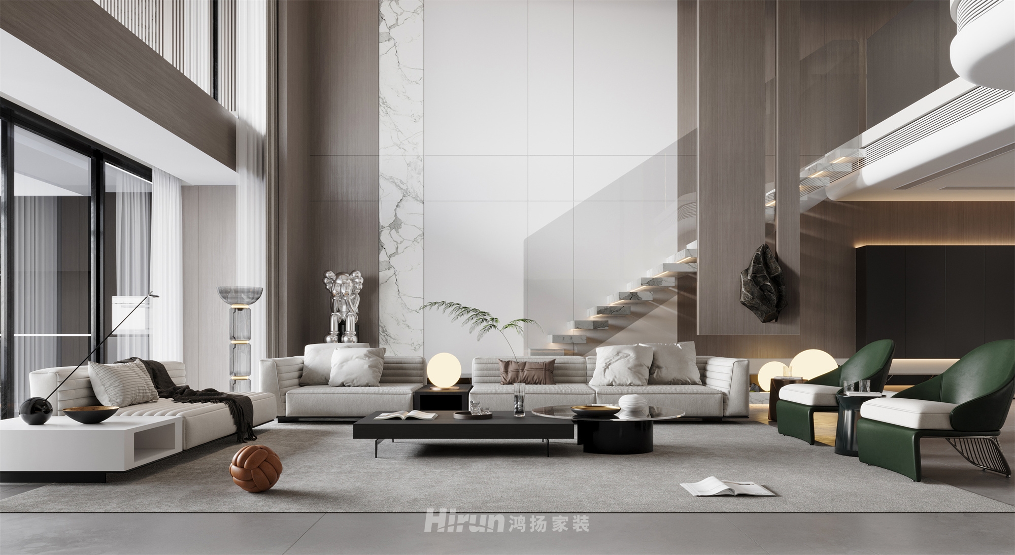 匯景甲三號院500㎡雅致現代復式 裝修案例效果圖-18