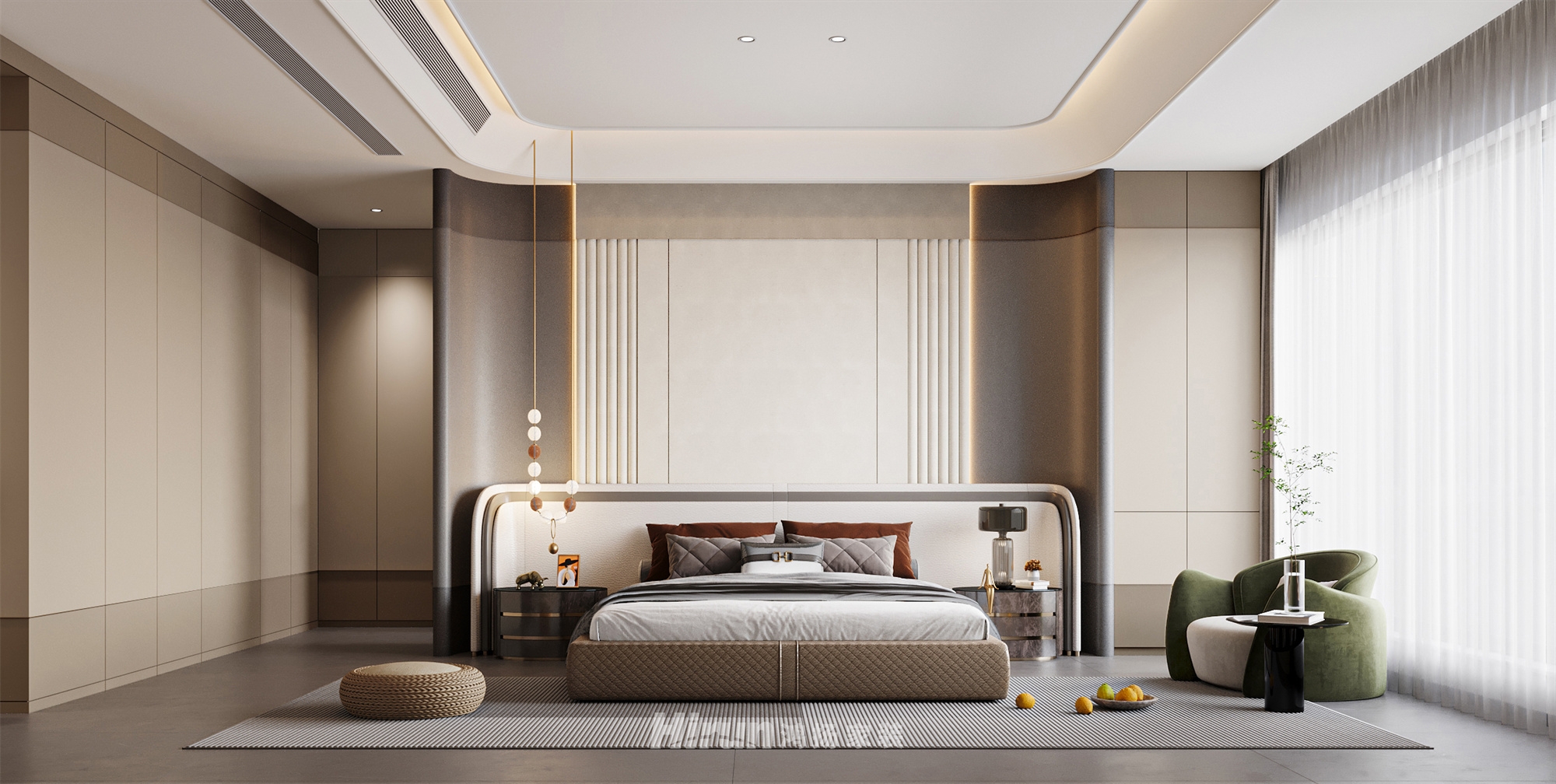 匯景甲三號院500㎡雅致現代復式 裝修案例效果圖-17