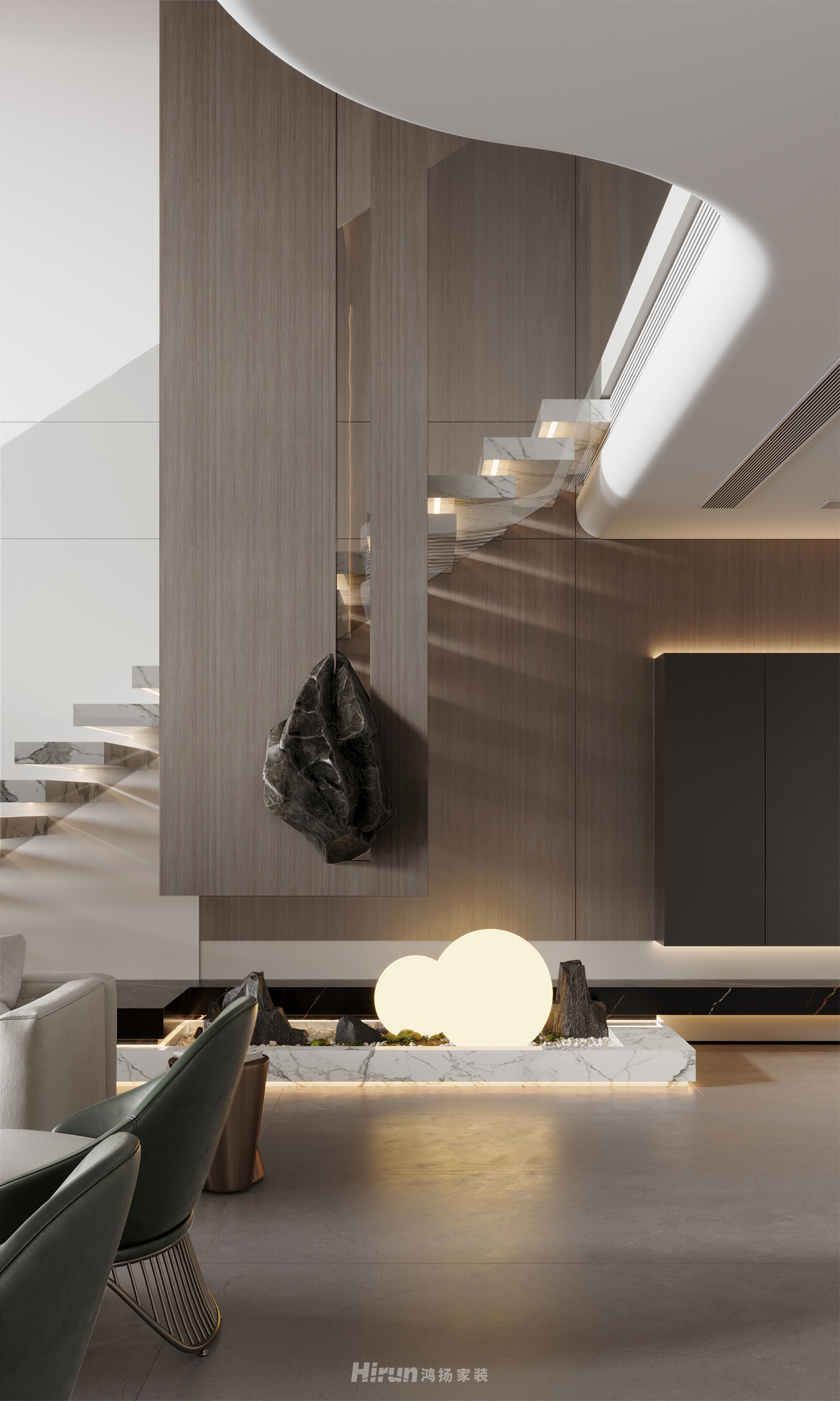 匯景甲三號院500㎡雅致現代復式 裝修案例效果圖-29