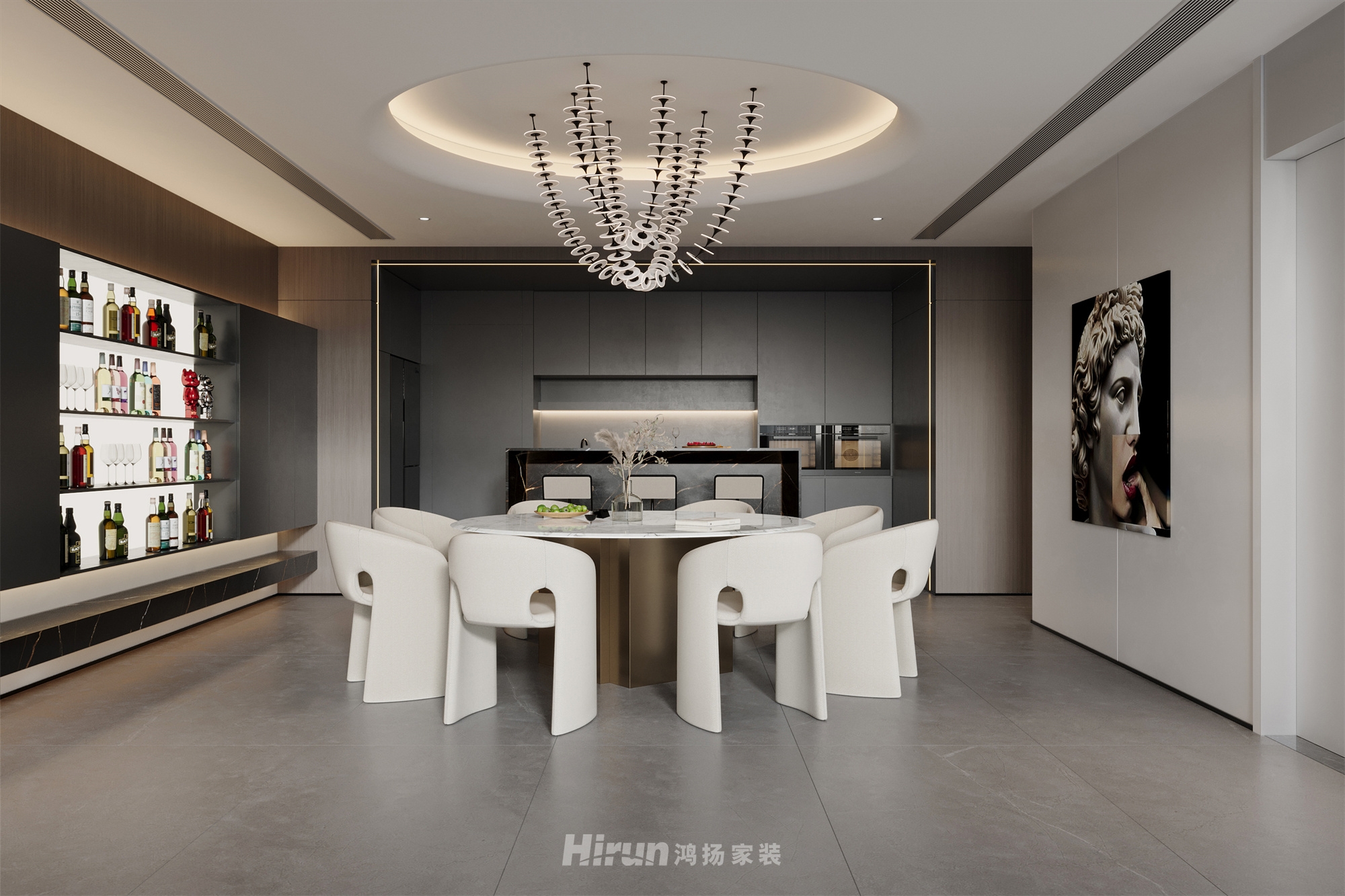 匯景甲三號院500㎡雅致現代復式 裝修案例效果圖-25